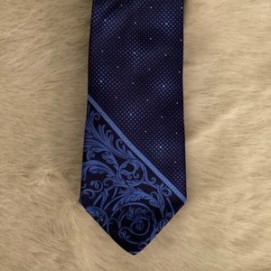 Navy and Blue Versace Silk Tie